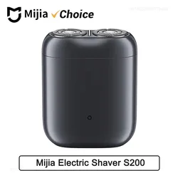 Afeitadora Eléctrica Mijia S200, Arranque por Inducción, Cuchilla Curva de Doble Bucle, Cabezal de Cuchilla con Succión Magnética IPX7, Afeitado en Seco y Húmedo