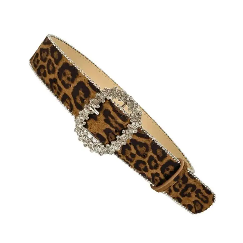 A52E فريد الخصر سلسلة الساخن مشبك ليوبارد طباعة سلسلة راعية البقر حزام للنساء حفلة موسيقية نادي حزب لفساتين الجينز #2