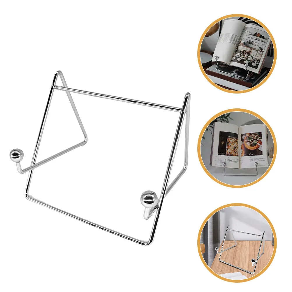 

Iron Display Stand Tablet Holder Multi Purpose Photo Frame Book Plate Stand Tabletop Rack for Books Magazines Recipes