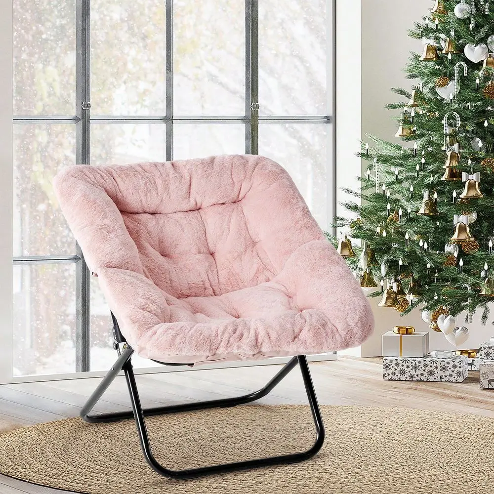 

Кресло-софа для взрослых и подростков, круглое кресло XL из искусственного меха для спальни, общежития, игровой комнаты, складное удобное акцентное кресло для небольших помещений