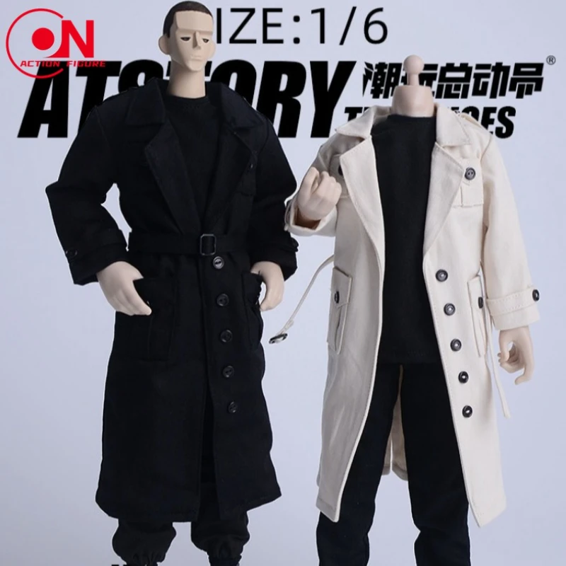 

ATstory 1/6 Male British Long Coat Windbreaker Clothes Model Fit 12'' 3Atoys Soldier Action Figure Body