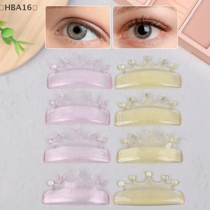 Tige de permanente de cils en Silicone sans colle en forme de couronne, tampon de stratification de levage de cils 3D, Extension de cils, accessoires, outils, 2 paires