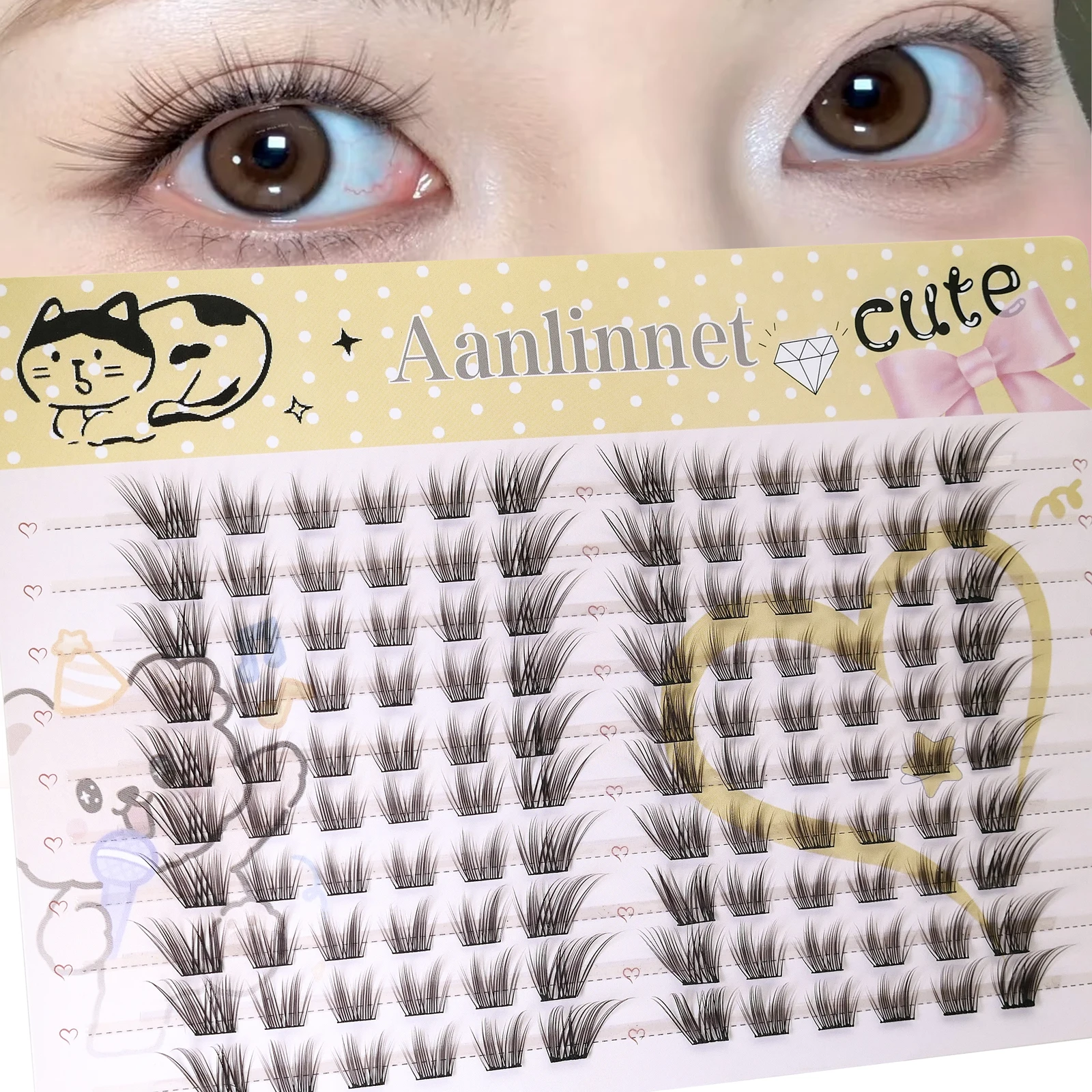 

Natural Look 20 Rows Large Capacity Individual False Eyelashes Handmade Grafting Long-lasting Eyelash Extensions