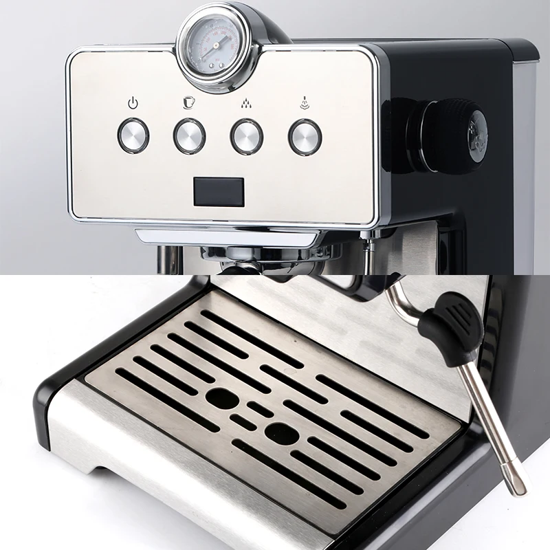 Coffee Machine CRM3610,220V Italian Semi-Automatic, Pre Soaking Function, Universal Steam Rod, Free Standard Accessories