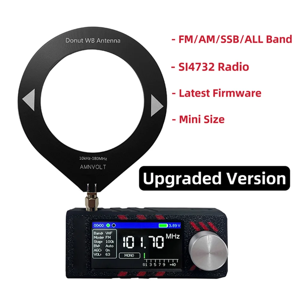 

Upgraded Mini SI4732 Full-band For DSP Radio Receiver With Built-in Hi-Z Built-in Hi-Z Circuit V1.01 Latest Firmware Radio