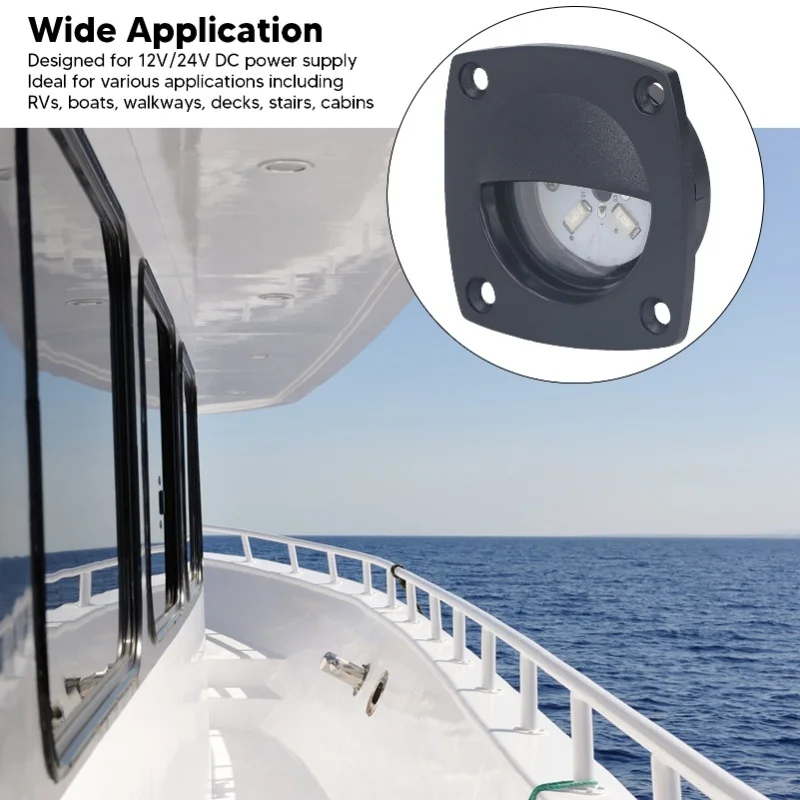 ضوء خطوة LED مدمج RV، ضوء ممر LED فائق السطوع، IP66 مقاوم للماء، 10-24 فولت، ضوء أبيض لـ RV، سطح القارب #2