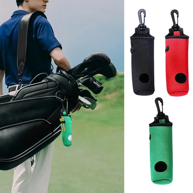 Tee Holder For Golf Bag Golf Ball Carrier Golf Tee Holder Bag Golf Ball Sleeve Outdoor Golf Accessories Belt Clip Golf Ball