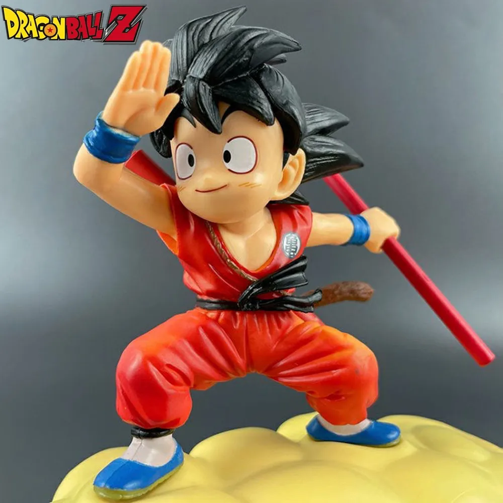 14.5cm Dragon Ball Childhood Goku Somersault Cloud Figure Model Pvc Doll Toy Car Ornaments Home Cake Decoration Birthday Gift