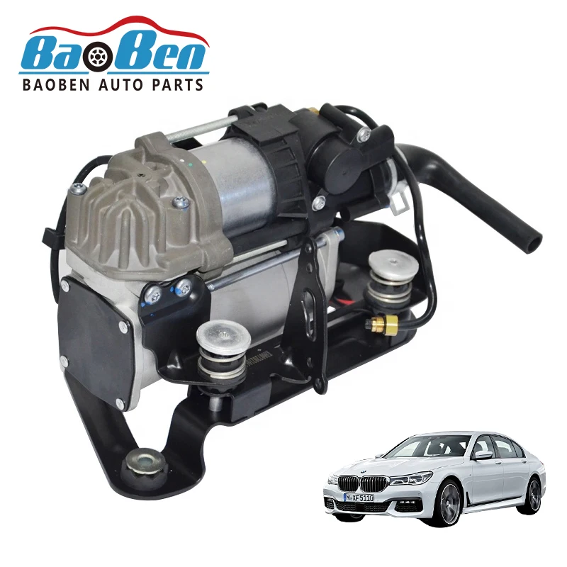 

Air suspension system for bmw 7 series G11 G12 2016 OE 37206861882 air compressor pump with bracket shut-off valve 37206884682