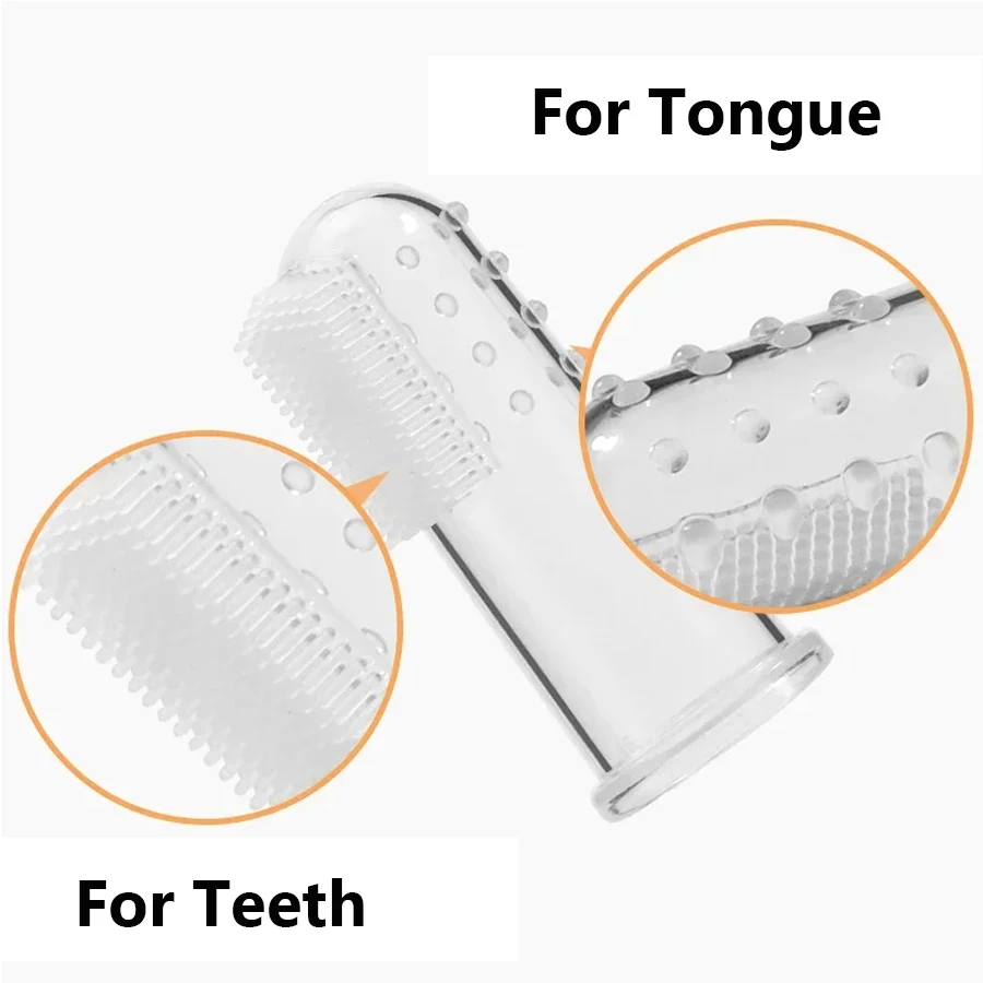 6-teiliges Silikon-Finger-Haustier-Zahnbürsten-Set für Hunde und Katzen – waschbare, wiederverwendbare Zahnpflege für Haustiere – Detail 3