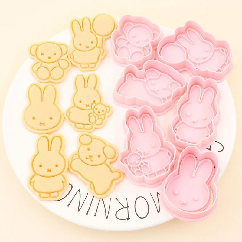 Miffy Series Cartoon Cookie Mold Cute DIY Simulation Biscuit Printing Mold Non Stick Easy to Use Creative Kitchen Baking Tool view 2