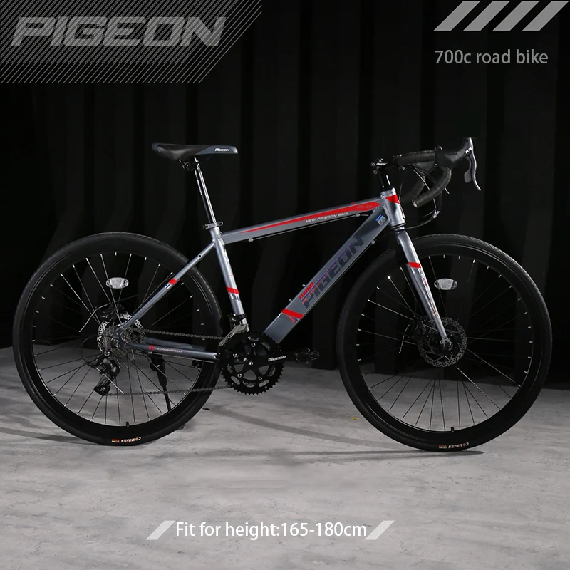 Road Bicycle for Men, Aluminum Alloy, Variable Speed, Student Racing, Road Bikes, Gravel Bike with Brken Wind Frame, 700C