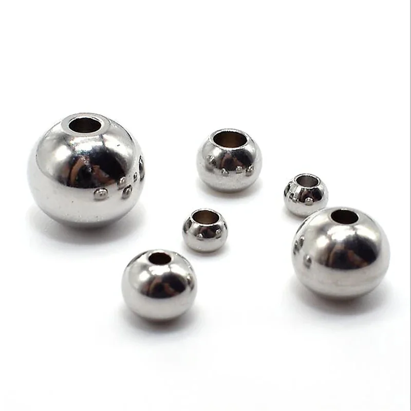 

Bright Polished Solid Stainless Steel Ball Drilling Hole SteelBall 3*1.1mm ~ 22*5mm Through Perforation Smooth SolidBall