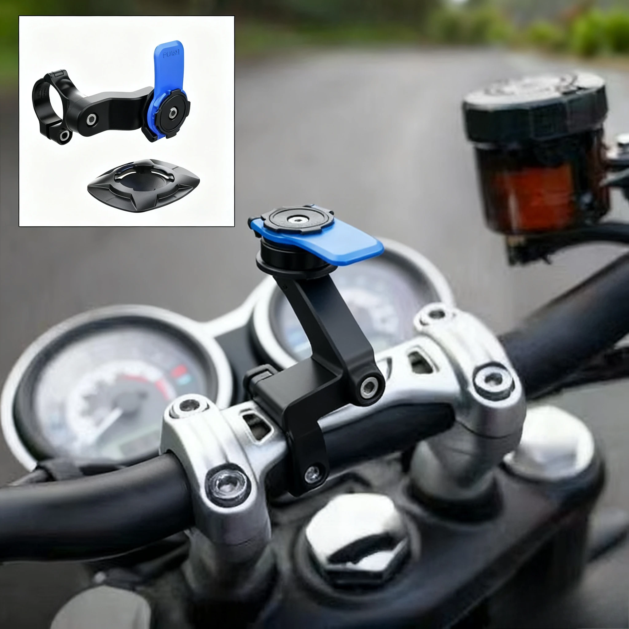 

360 ° Поворотный антивибрационный держатель для телефона на руль для велосипеда и мотоцикла