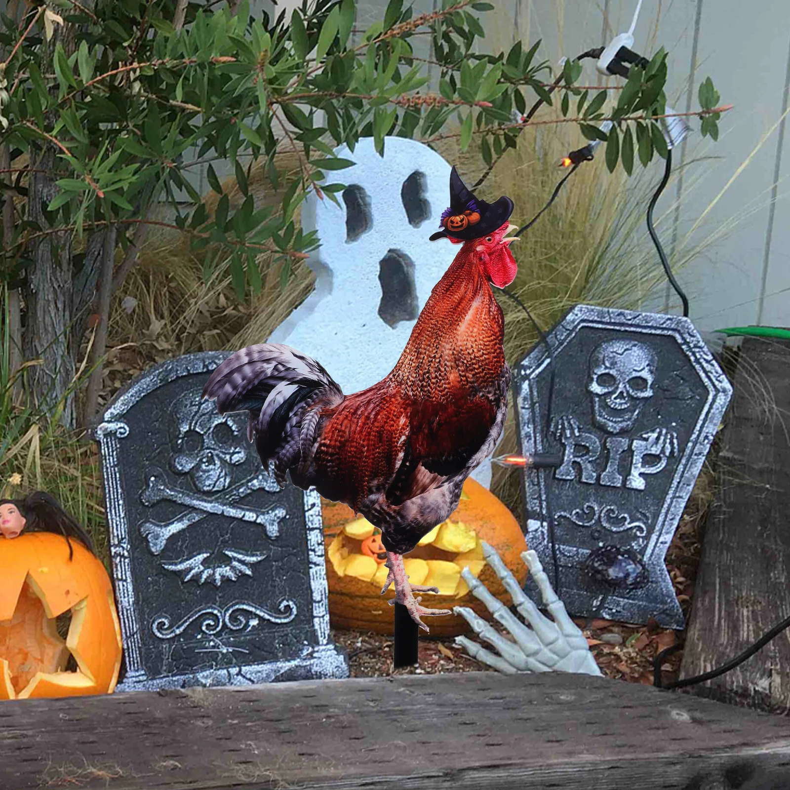 

Chicken Yard Lawn Ornament Acrylic Garden Stake Decorative Lawn Chicken Stake For Outdoor Garden Patio Decoration