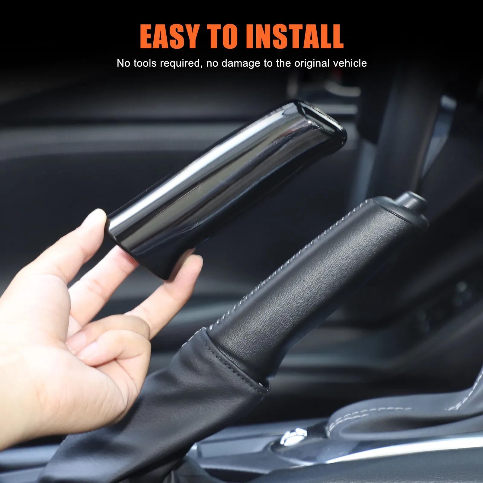 

ABS Glossy Black Car Handbrake Handle Cover For Mazda MX-5 Fiat 124 Abarth 124 2016-2025 Handbrake Grab Protection Trim