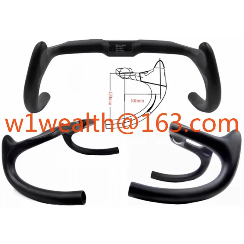 

H23 Sprint Carbon Bike Handlebar 330MM Cycling Track Handlebar 260g Drop 120MM Reach 104MM