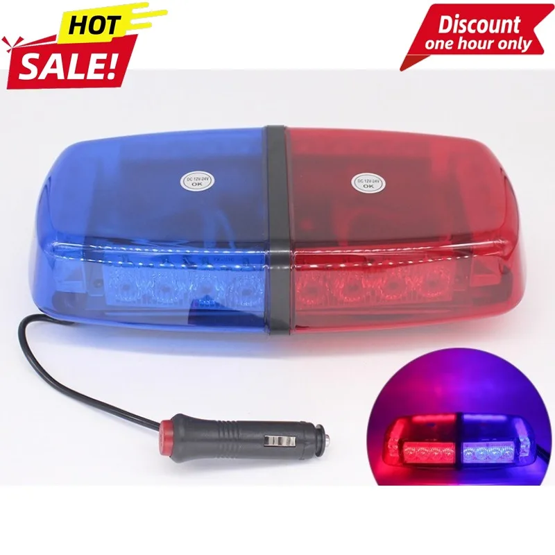 lumiere-clignotante-pour-camion-de-construction-24led-voyant-d'avertissement-pour-voiture-plafond-magnetique-puissant