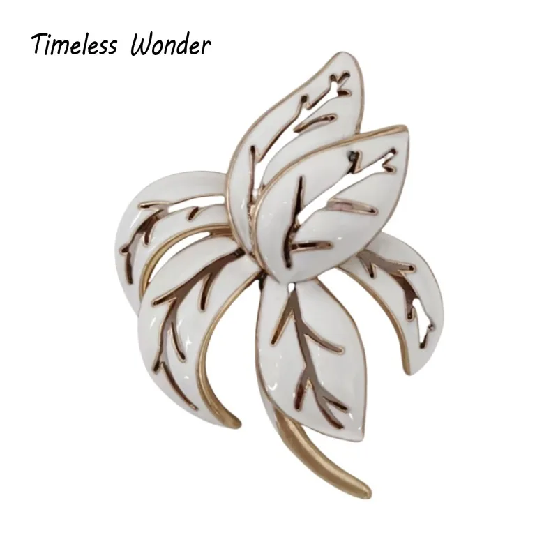 

Timeless Wonder Fancy Enamel Geo Floral Brooches for Women Designer Jewelry Runway Party Sweet Trendy Gift Rare Broches 5289