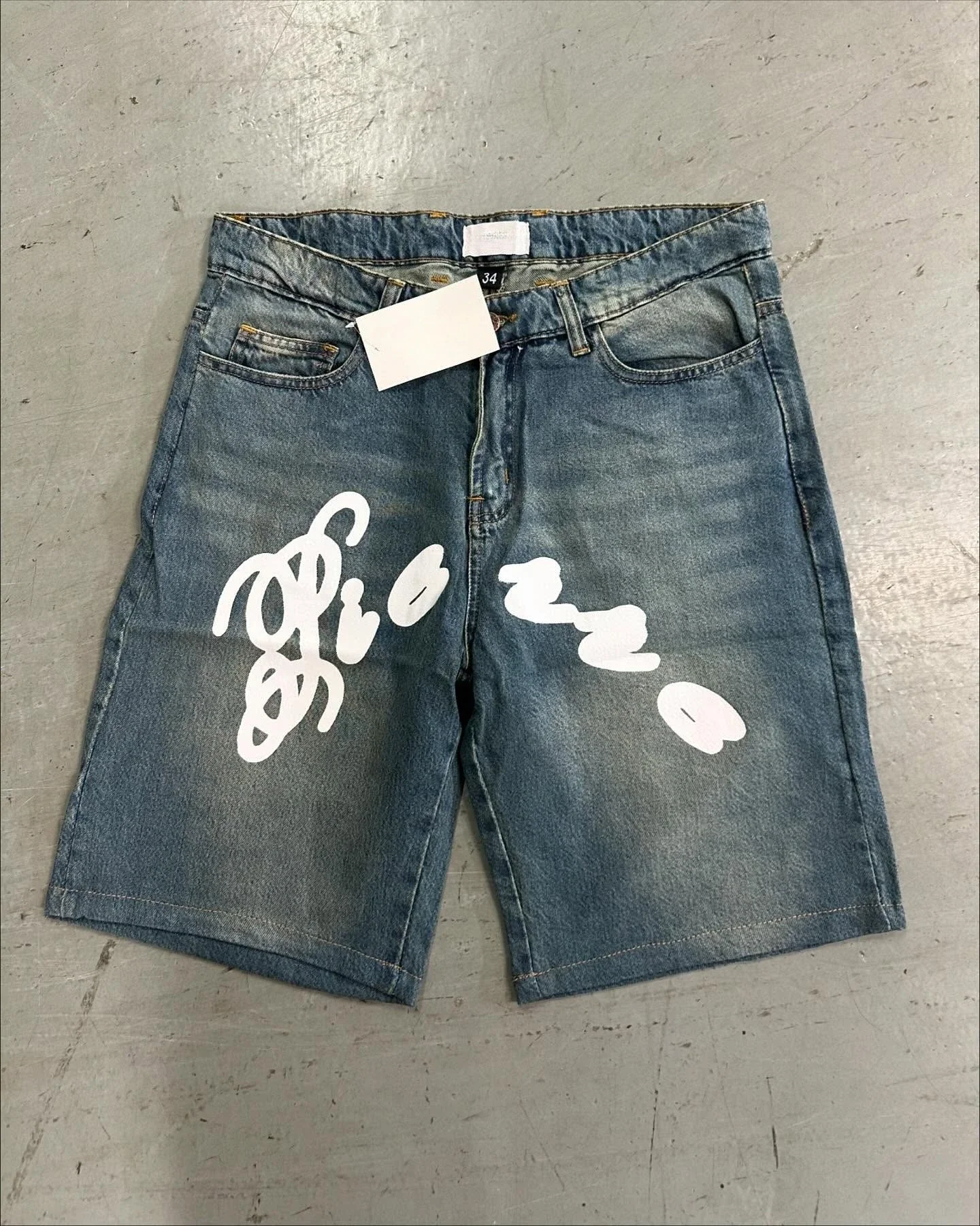 NEUE Harajuku Hip Hop Shorts Denim Print Grafik Baggy Gym Hosen für Männer und Frauen 2025, Sommer Coole Neue Gothic Basketball Shor