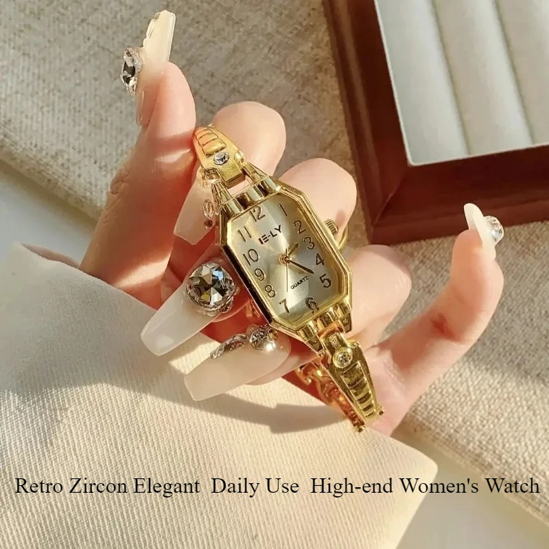 

Ретро Циркон Элегантный Стиль Ежедневное использование Универсальный аксессуар Высококачественные женские часы reloj de mujer