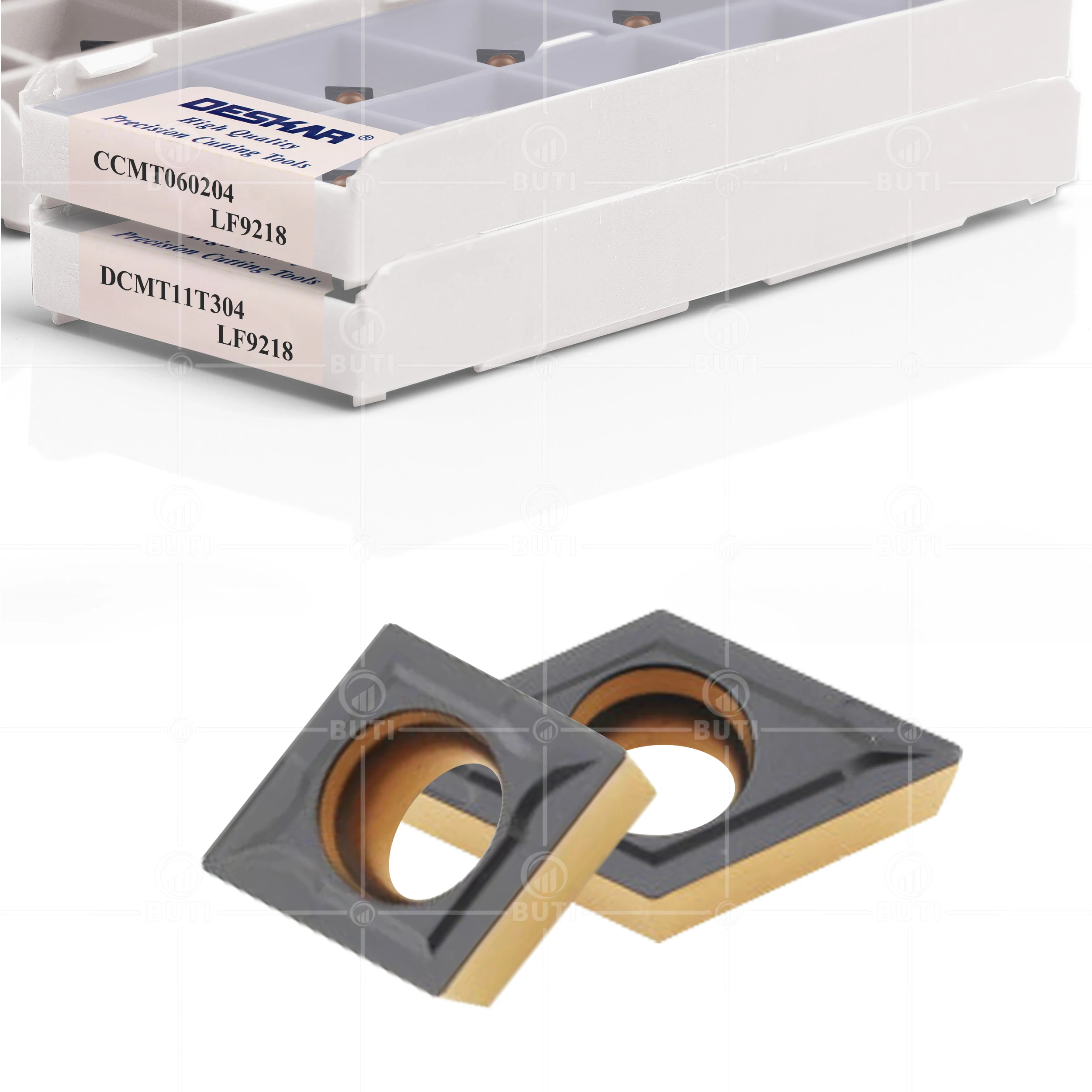Imagem -03 - Deskar-cnc Lathe Cortador Inserções de Carboneto Lâminas Internas para Peças de Aço 100 Original Ccmt06 Ccmt09 Dcmt11 Tcmt11 Lf9218