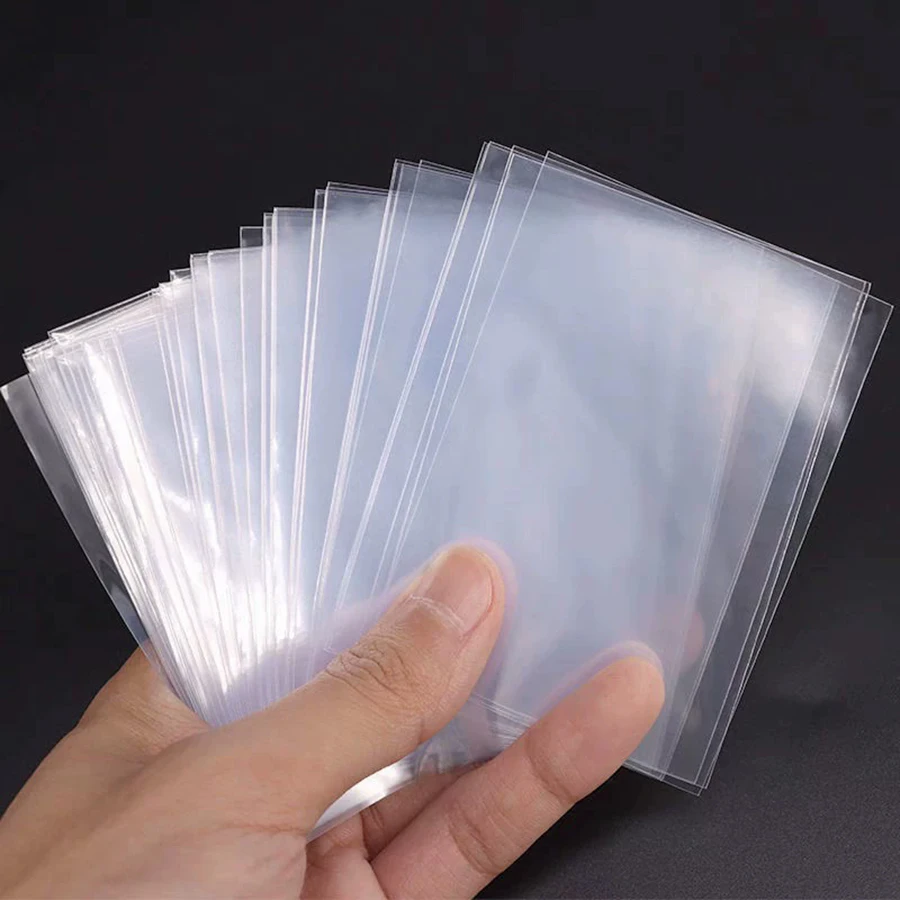 100pcs 8.8/9cm Clear Card Sleeves Transparent Trading Card Protectors Penny Sleeves Standard Card Holders Collectibles Storage view 3