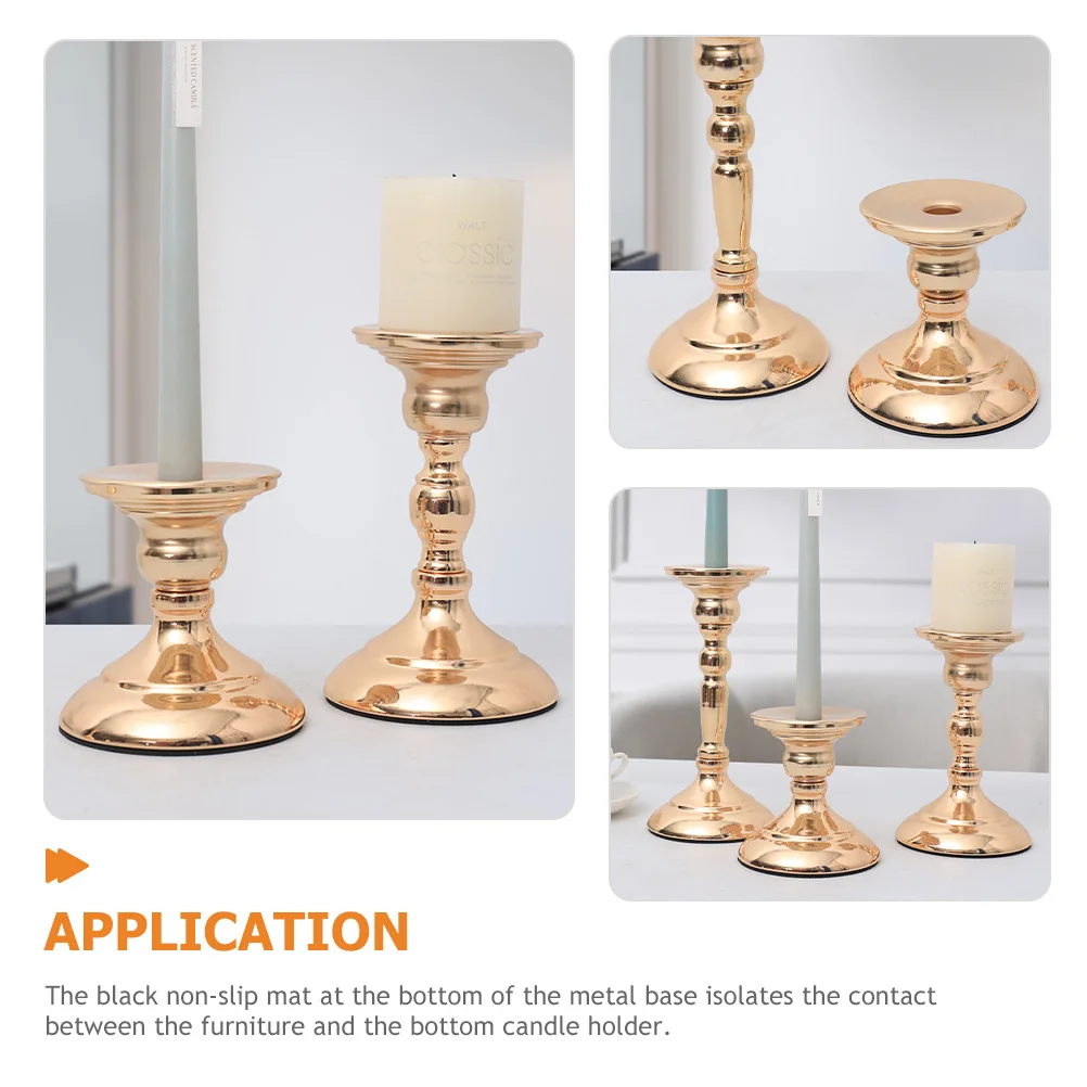

12cm Metal Holder Stable Base Elegant Tabletop Decor Vintage Candlestick Vintage Candlestick Holders Tea Light Holder
