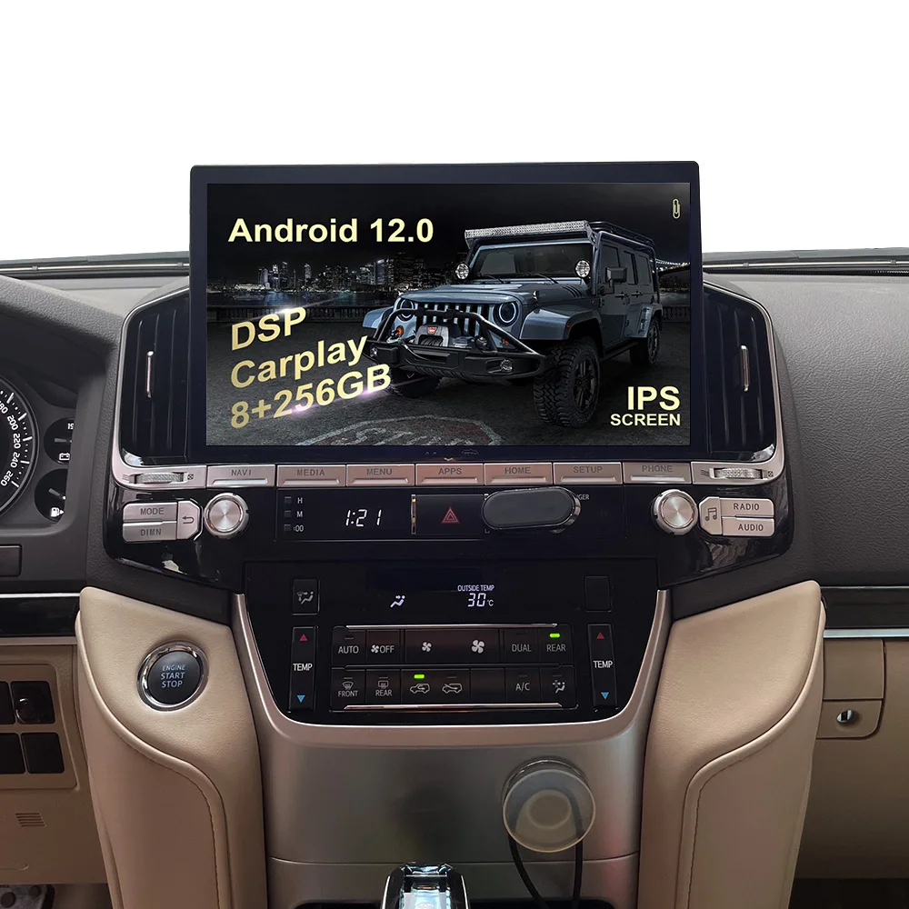 

13.3 inch For Toyota Land Cruiser LC200 2016 to 2021 car Android 12.0 carplay GPS Navigation Screen Multimedia Player head unit
