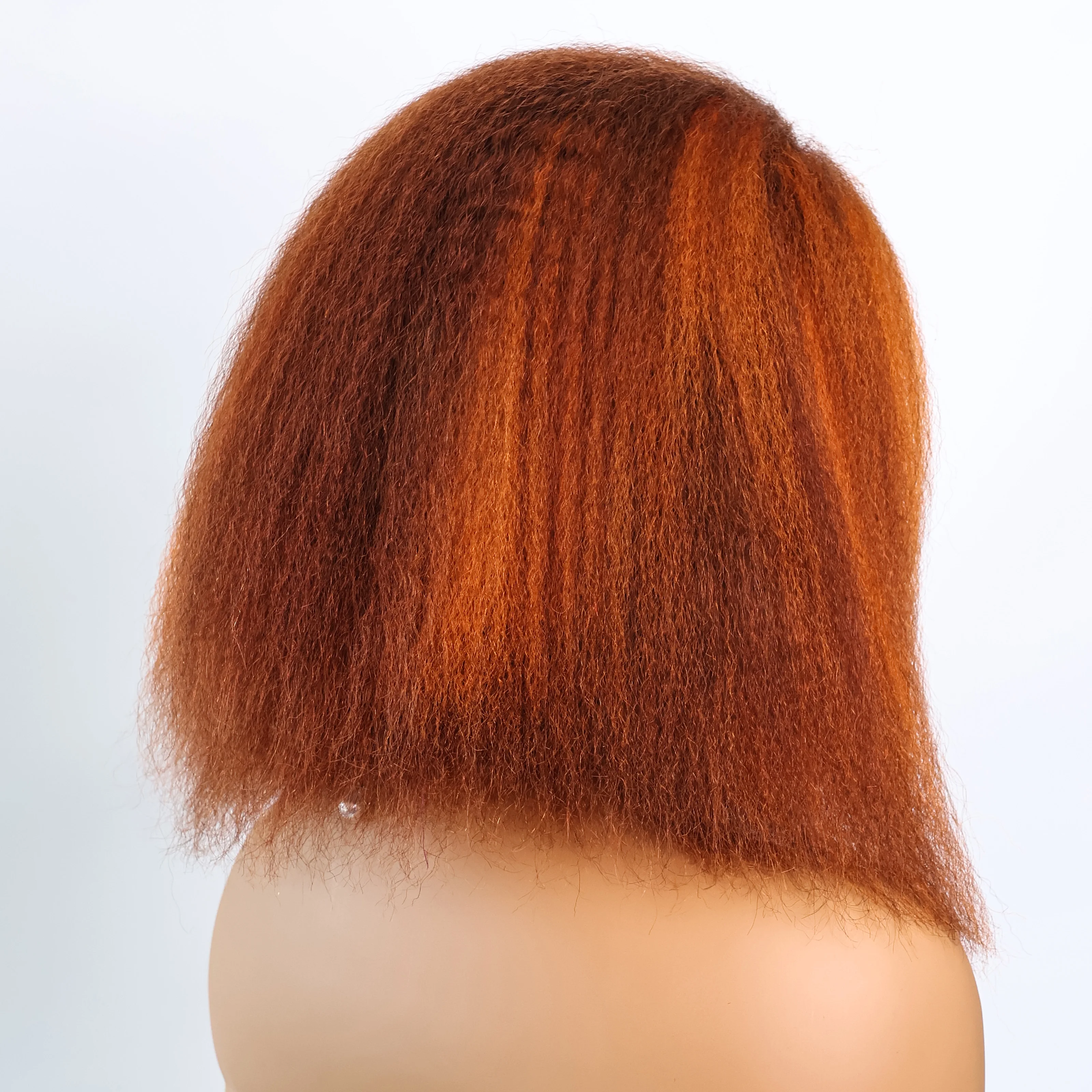 Peruca Bob Curta Kinky Straigh - Glueless Wear And Go Human Hair Wig avaliação e preço