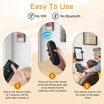 किंडल पेपरवाइट कोबो ई-रीडर के लिए आरएफ रिमोट कंट्रोल पेज टर्नर, किंडल टैबलेट के लिए स्वचालित पेज फ़्लिपिंग पेज टर्नर डिवाइस 10 best sales आरएफ रिमोट - №2