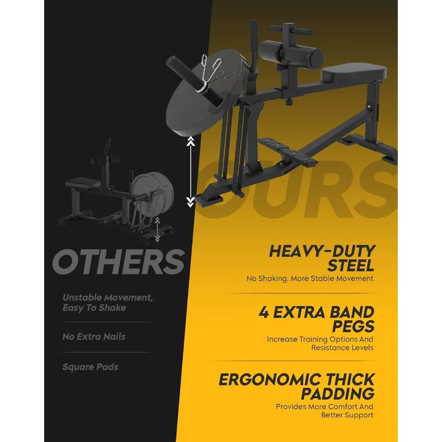 آلة رفع الساق للجلوس في صالة الألعاب الرياضية المنزلية: معدات تمارين الساق الفولاذية القابلة للتعديل باللون الأسود مع زنبرك عالي المقاومة للتأثير #5