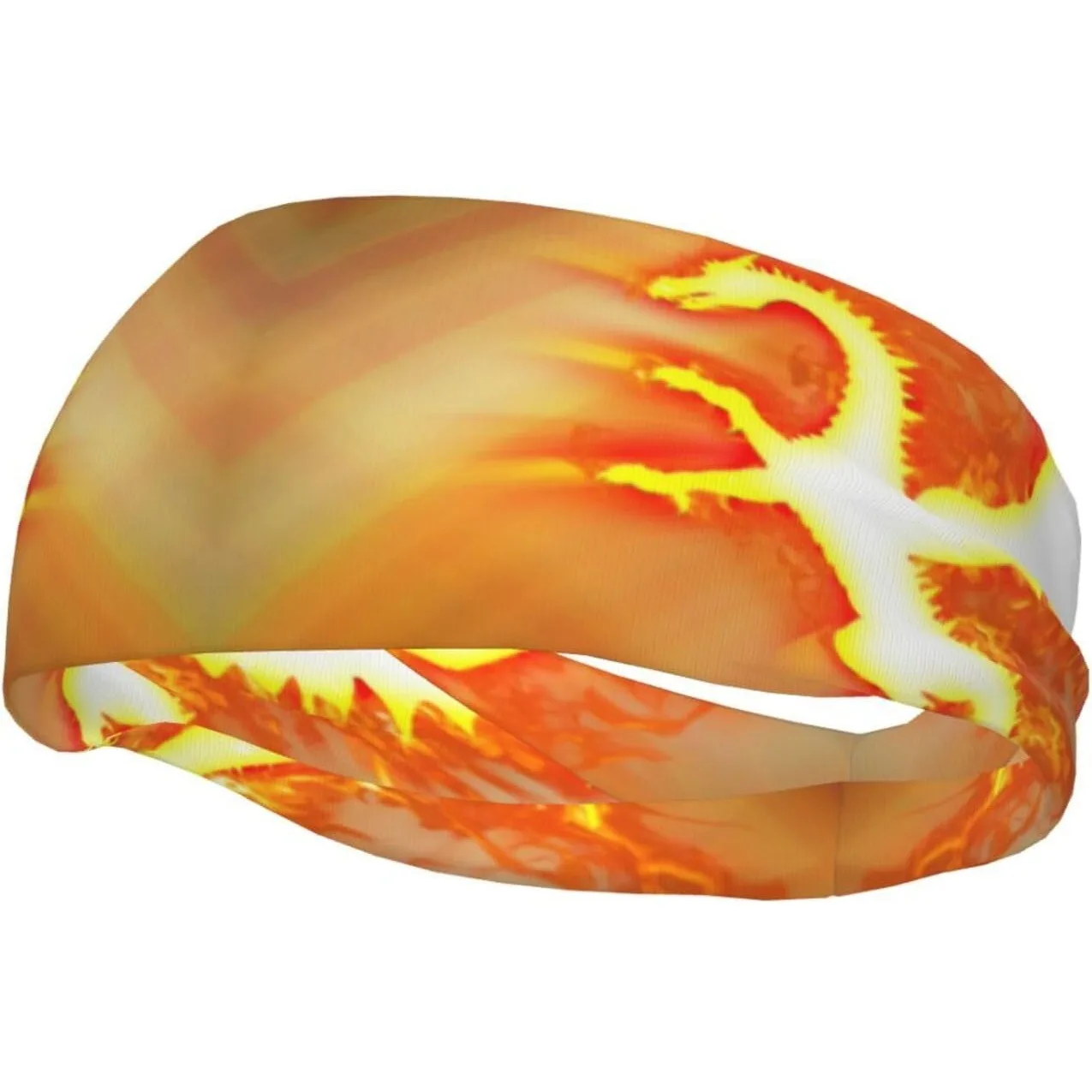 

Red Flame Dragon Sports Headband, Men's and Women's Running Headband, Fashion Decoration Sweatband Elastic Headband