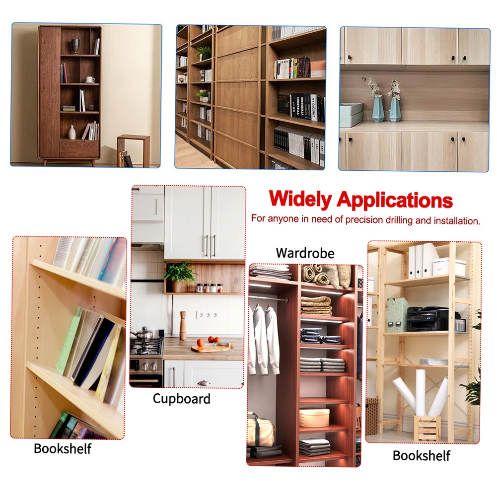 Aluminum Alloy Drilling Tool Compact Drill Locator 223*100mm 8.78*3.93in Pocket Hole Jig Portable Size Versatile Applications