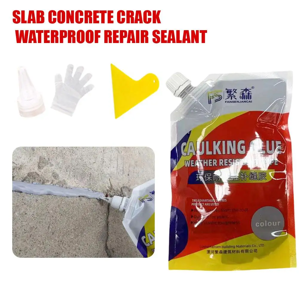 Leak-proof Caulking Glue Roof Wall Ground Waterproof Crack Glue Repair Cement Pouring Leak-proof Material Concr K4y0