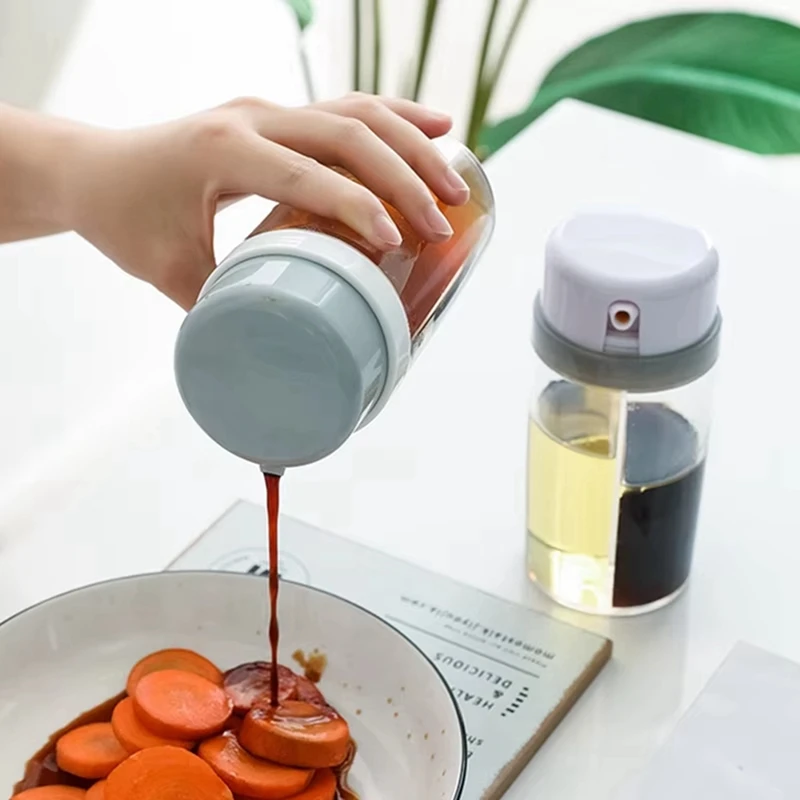 Rotating Two-In-One Seasoning Bottle Leak-Proof Oil Bottle Soy Sauce Bottle Storage Container Kitchen Storage Box
