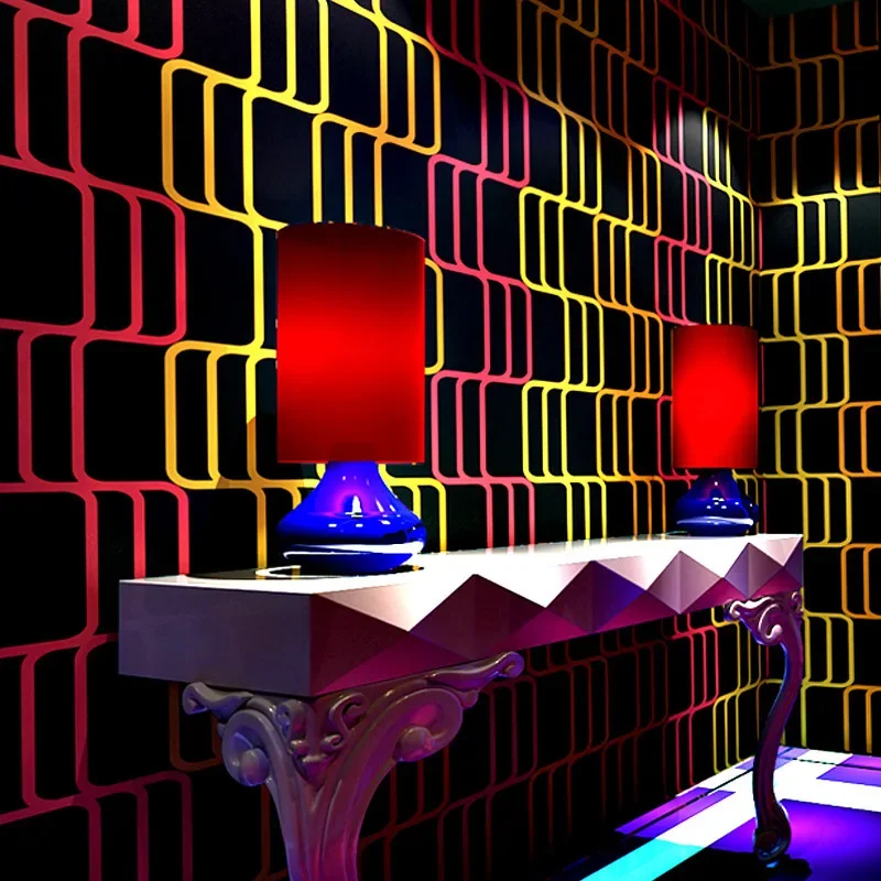 KTV wallpaper 3D three dimensional personality fashion flash wall cloth Bar Hotel fancy ballroom box theme room wallpaper