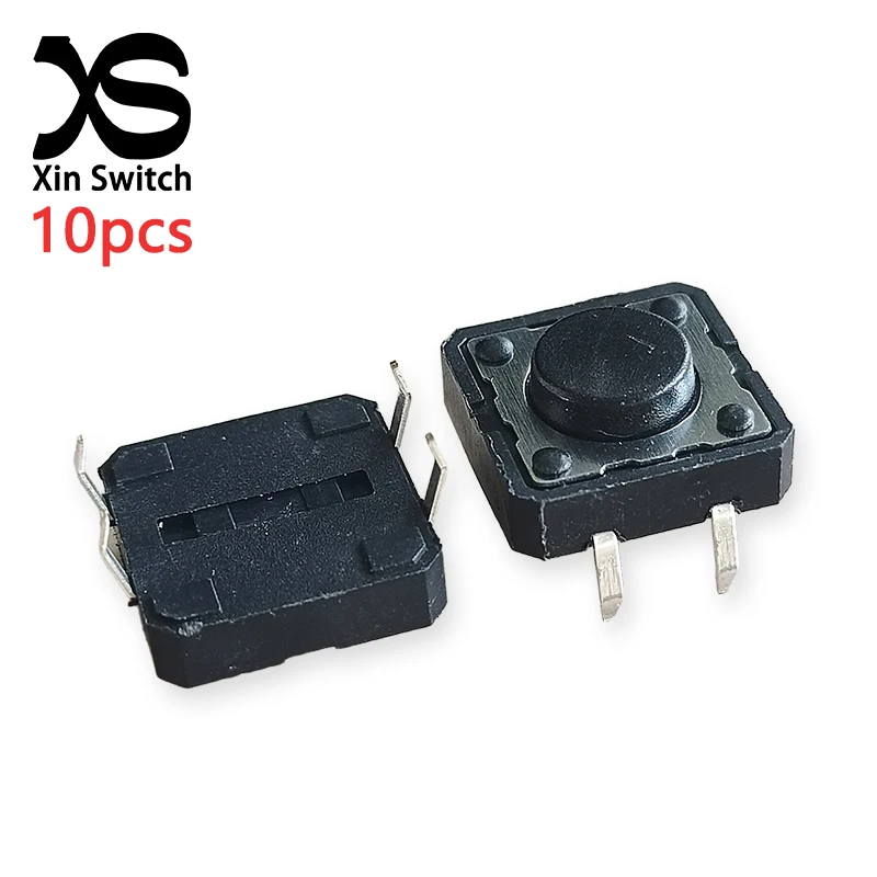 10PCS 12x12 Self-Reset Tact Switch 12*12 Handle Height 5.0mm 4-Pin 50mA DC 12V Vertical Type Electronic Push Button Switch