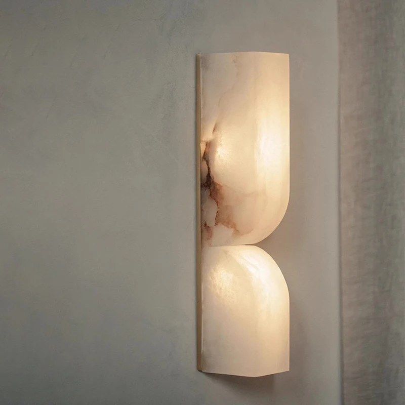 New Chinese Marble Wall Lights 110V- 220V LED Wall Lamps For Living Room And Bedroom Indoor Lighting Fixtures