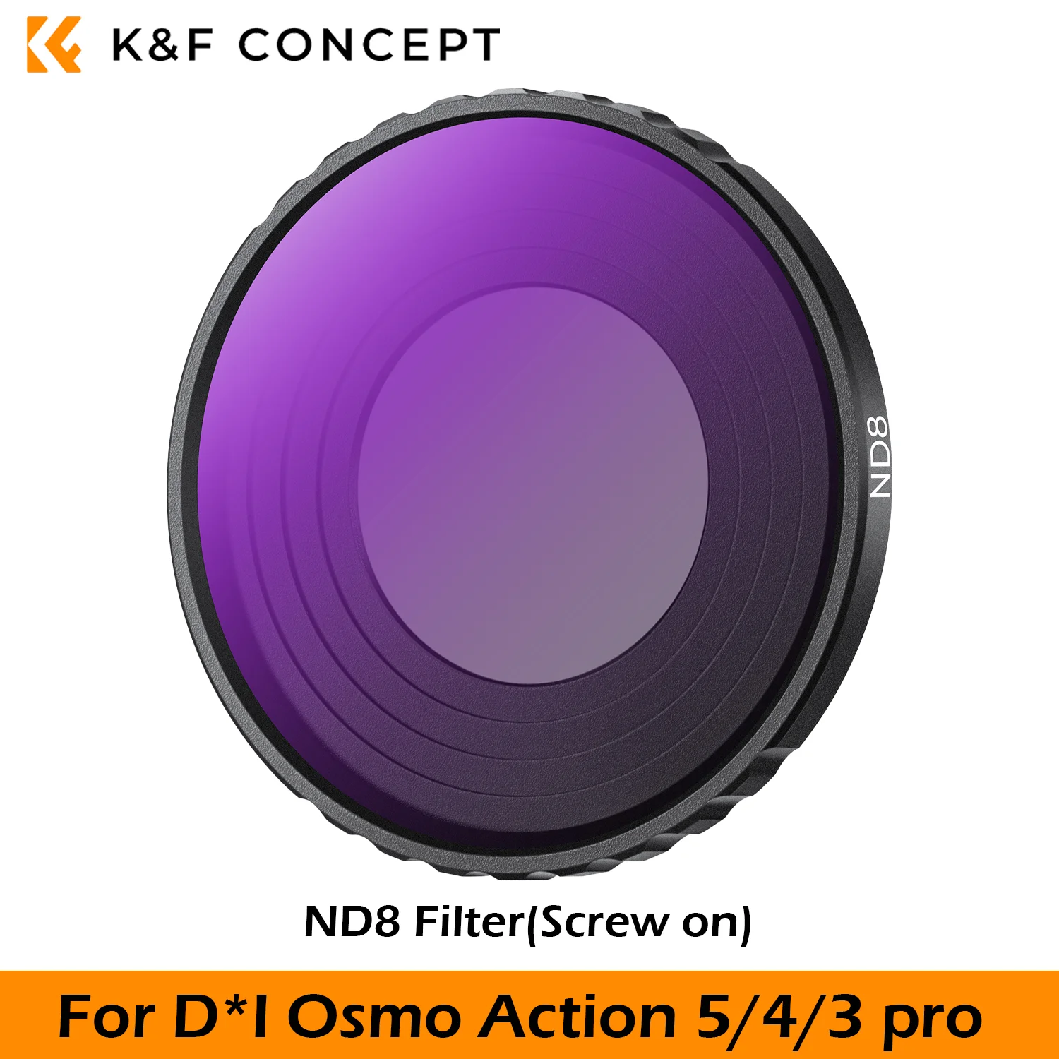 K&F CONCEPT Variabele ND8/ND32/ND2-32/ND32-512-filter voor DJI Osmo Action 5 Pro 4 3, multi-coated neutraal lichtreducerend glas