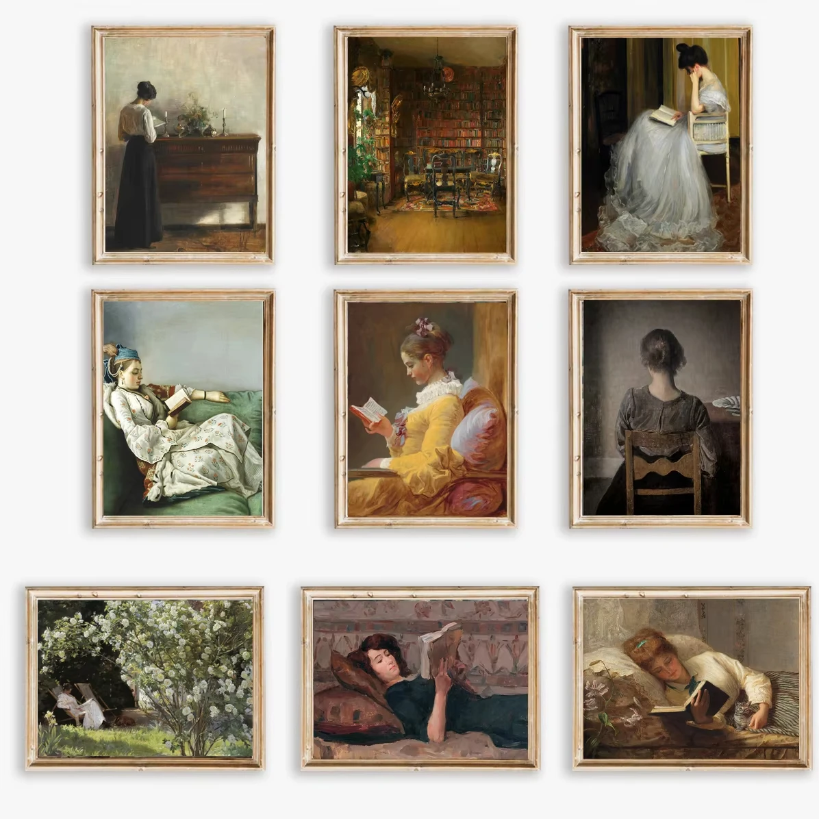 Ölgemälde nach Zahlen, Kits für klassische weibliche Lesezimmerszenen, Zahlenzeichnung, Leinwand, DIY-Bilder nach Zahlen, Heimdekoration
