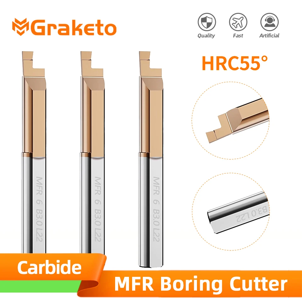 MFR Mini Boring Cutter Micro Metal Lathe Blade Thread Processing Metal Tungsten Carbide Alloy Blade Mini Lathe Accessories Tools