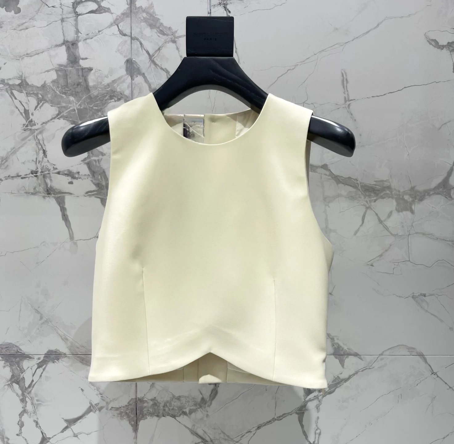 

Женский модный универсальный элегантный топ-жилет Slim Fit с круглым вырезом, однотонный, для повседневной носки весной