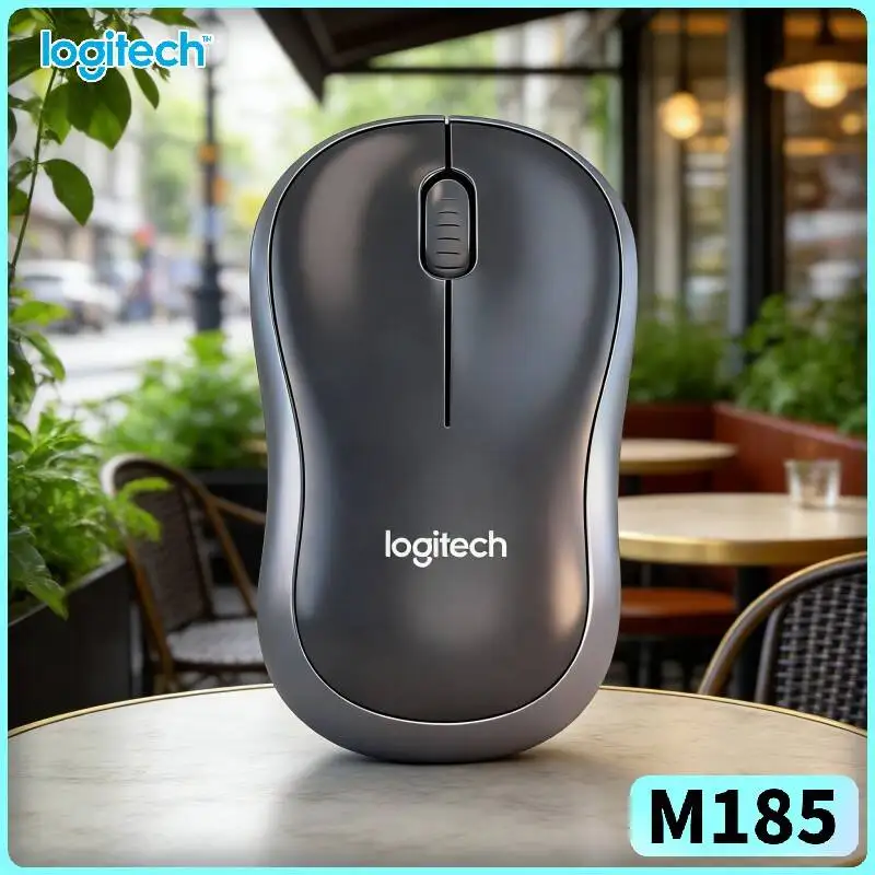 Logitech M185 Hybrid-Low Mouse Auto-Sleep 3 Buttons Scroll 10m Range 12-Month Battery Life Desktop Laptop PC Tool