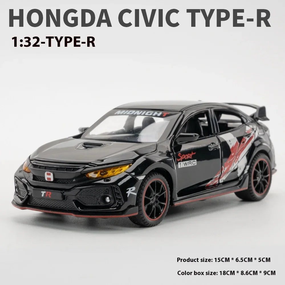 

1 32 Honda Civic Type-R Super Modified Sport Car Alloy Metal Diecast Model Car Computer Desktop Ornaments Toys for Children