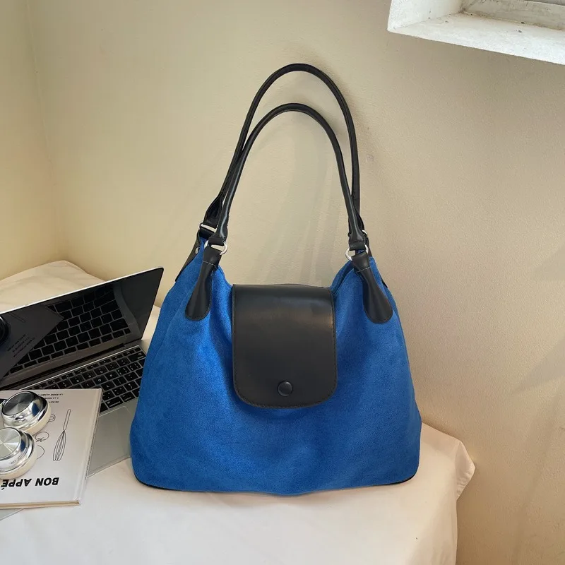 

Tote Bag Women's Large Capacity Suede Lazy Style 2026 Autumn and Winter New Work Commuting Shoulder Bag
