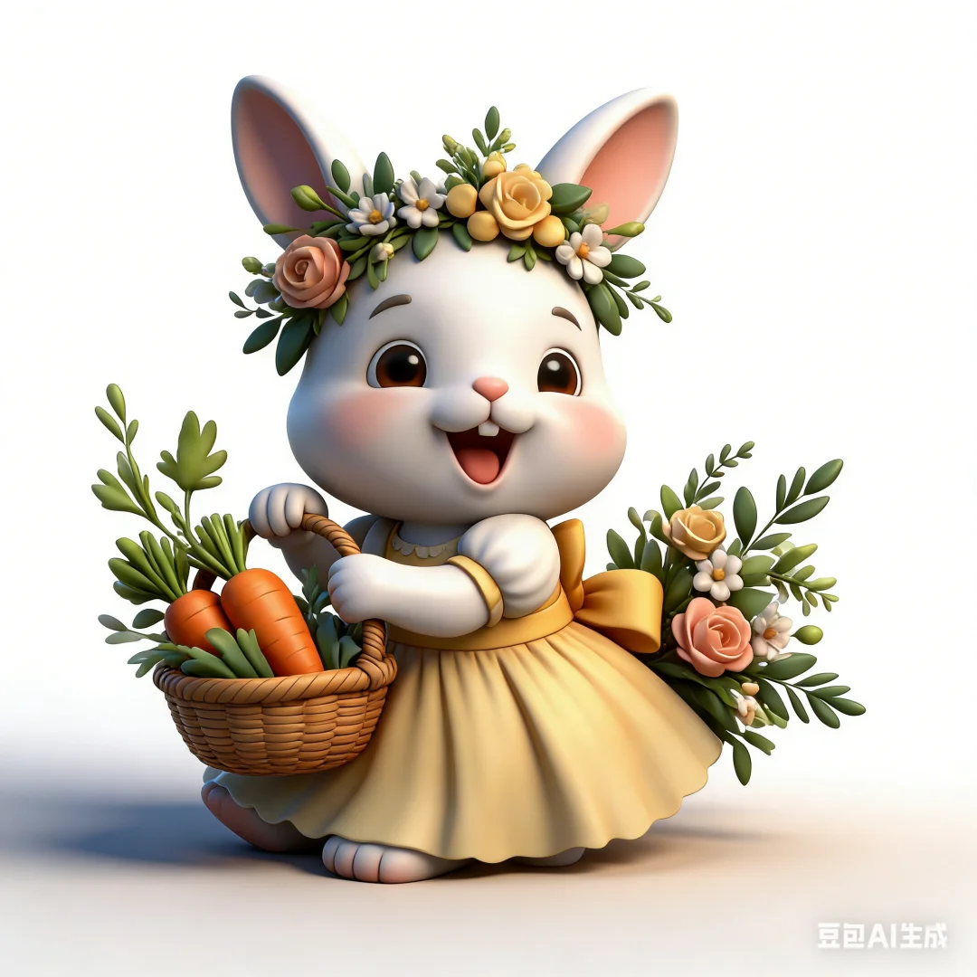Easter Flower Basket Bunny Silicone Baking Mold Carrot Bouquet Shape Chocolate Fondant Cake Decoration Mold