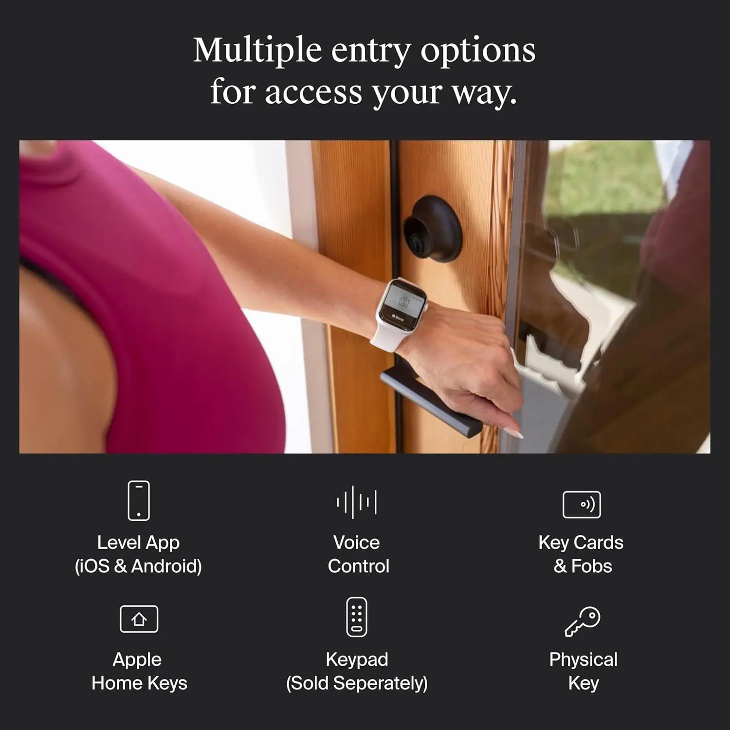 قفل المستوى + قفل ذكي WiFi Deadbolt - أصغر قفل ذكي في العالم بالإضافة إلى مفتاح Apple Home - قفل/فتح في أي مكان - تطبيق المستوى لـ iO