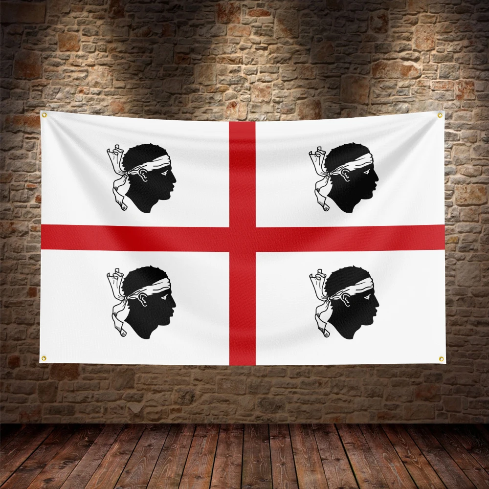 Single Sided Printed Italian County Flag of Sardinia, Italy Wall Decoration