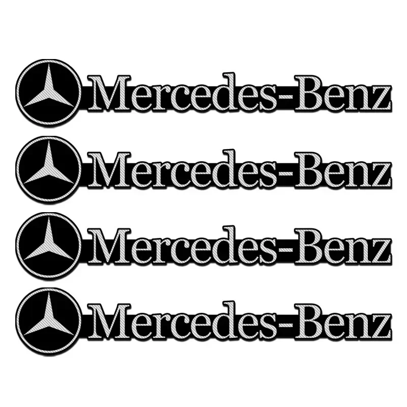 4 Pieces/set of Modified Car Logo Audio Stickers Suitable for Mercedes Benz A B C E G-Class AMG W176 W166 W124 W211